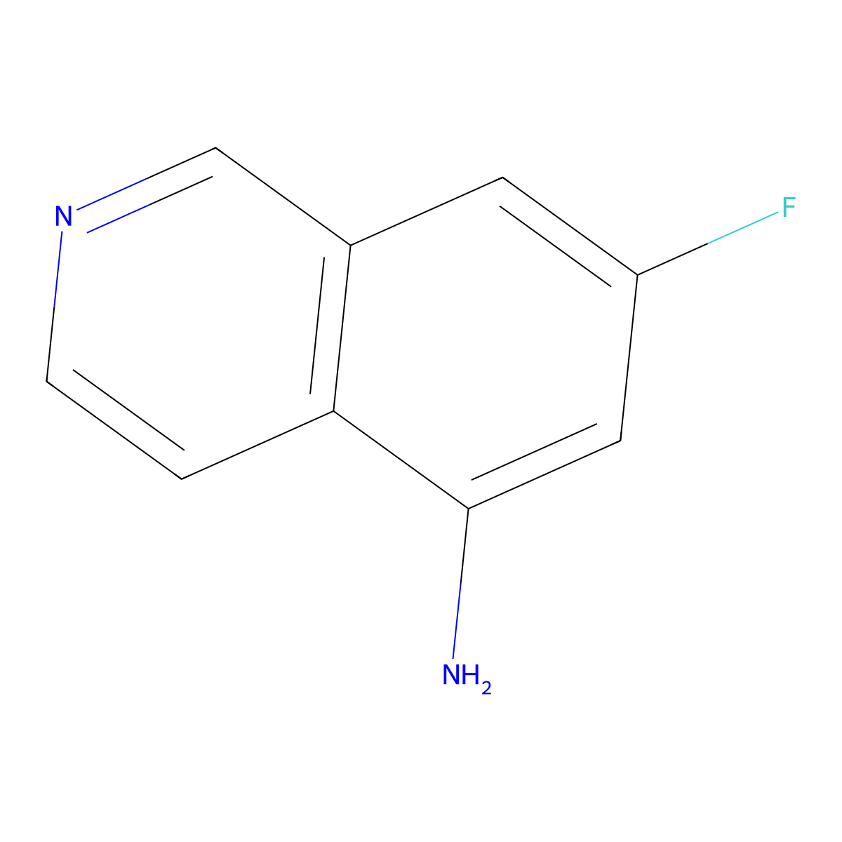 7-Fluoroisoquinolin-5-amine molecular structure, CAS 608515-73-7