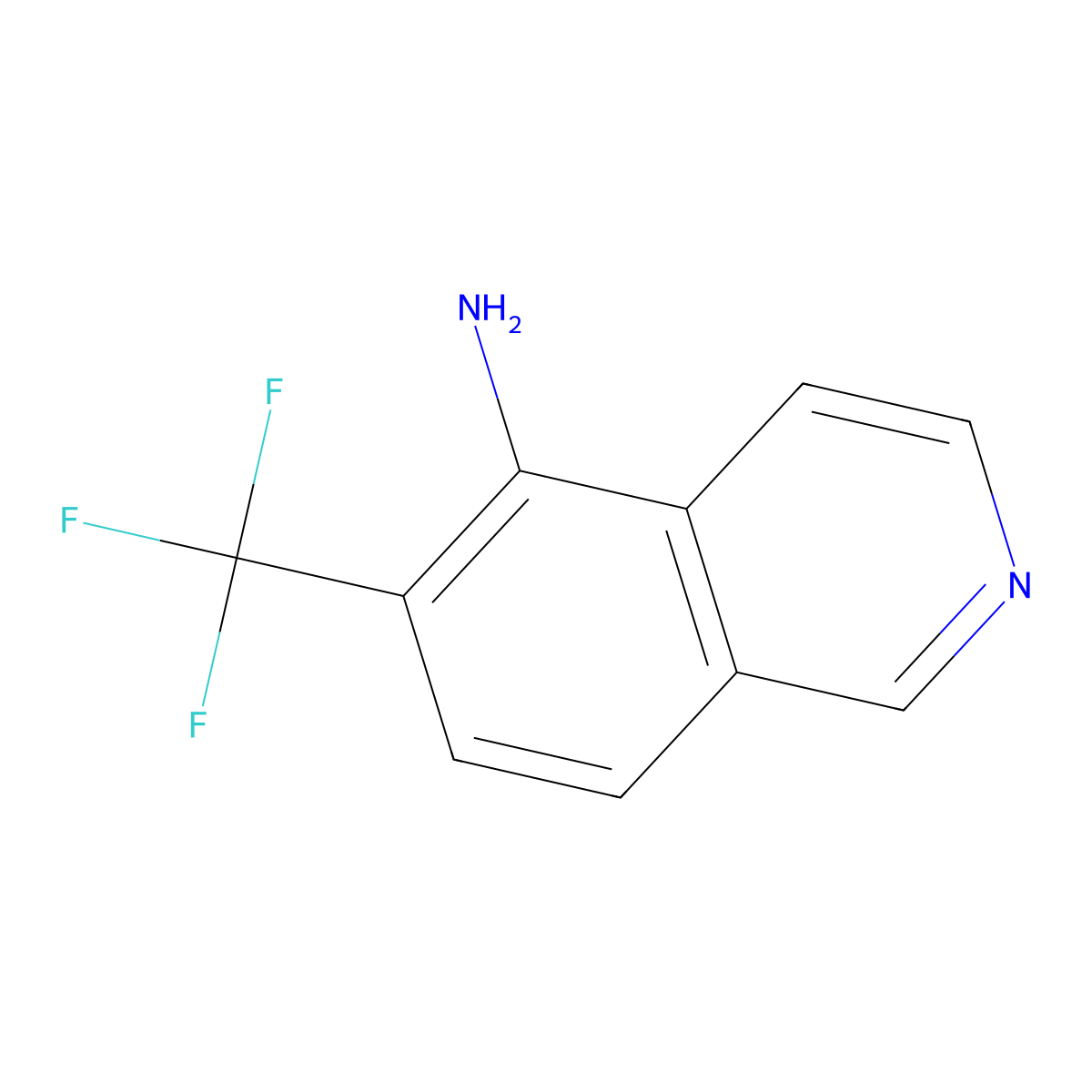 6-(Trifluoromethyl)isoquinolin-5-amine molecular structure, CAS 608515-75-9