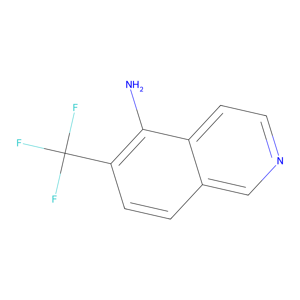 6-(Trifluoromethyl)isoquinolin-5-amine molecular structure, CAS 608515-75-9