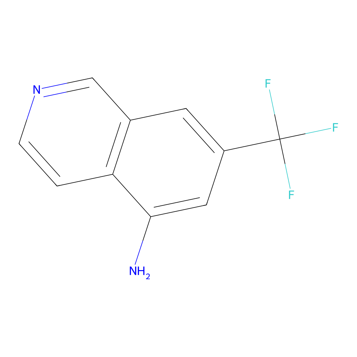 7-(Trifluoromethyl)isoquinolin-5-amine molecular structure, CAS 608515-76-0