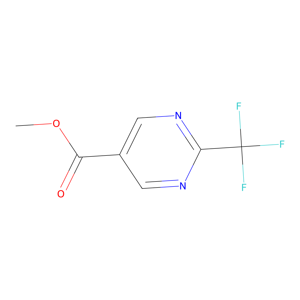Methyl 2-(trifluoromethyl)pyrimidine-5-carboxylate molecular structure, CAS 608515-90-8