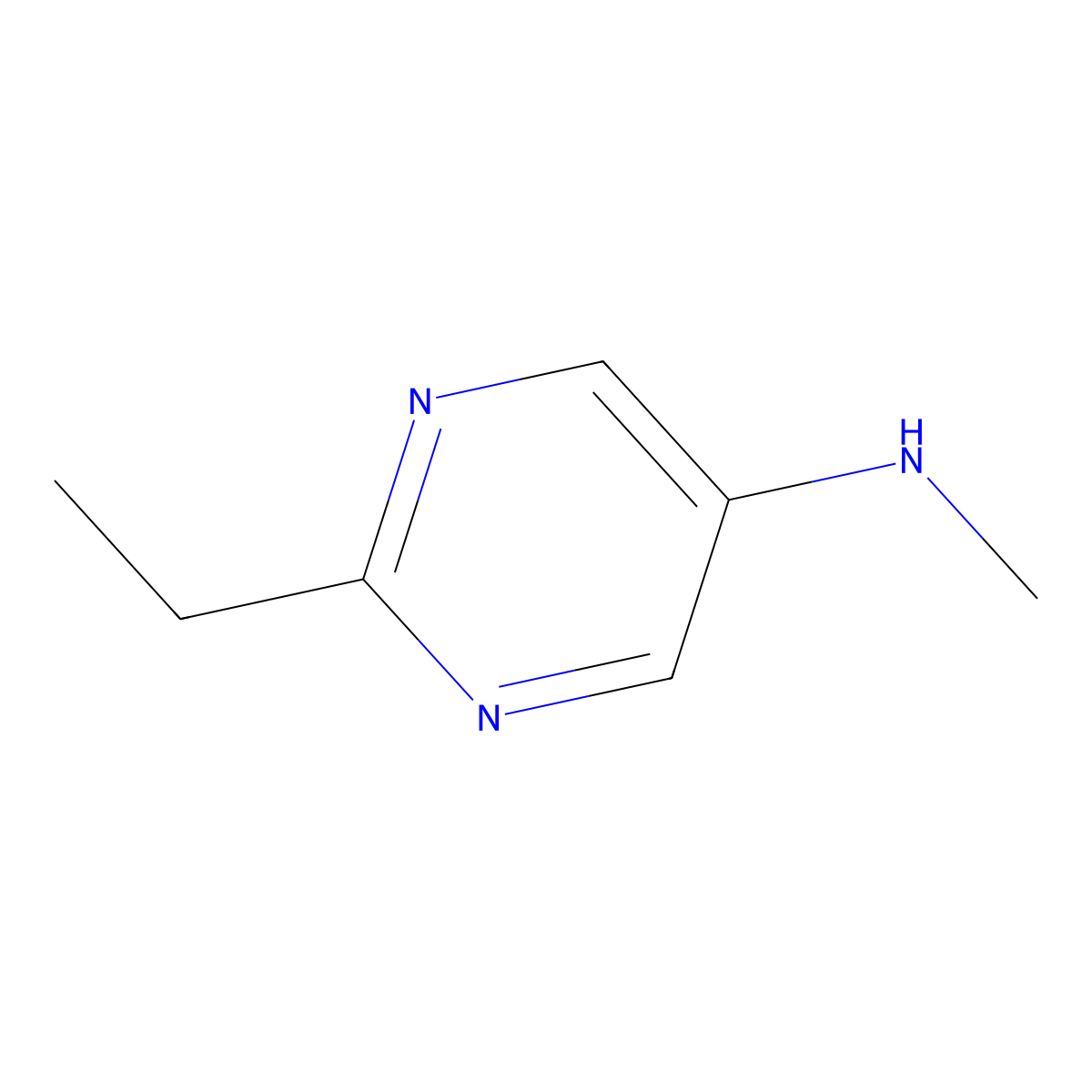 2-Ethyl-N-methylpyrimidin-5-amine molecular structure, CAS 608515-92-0