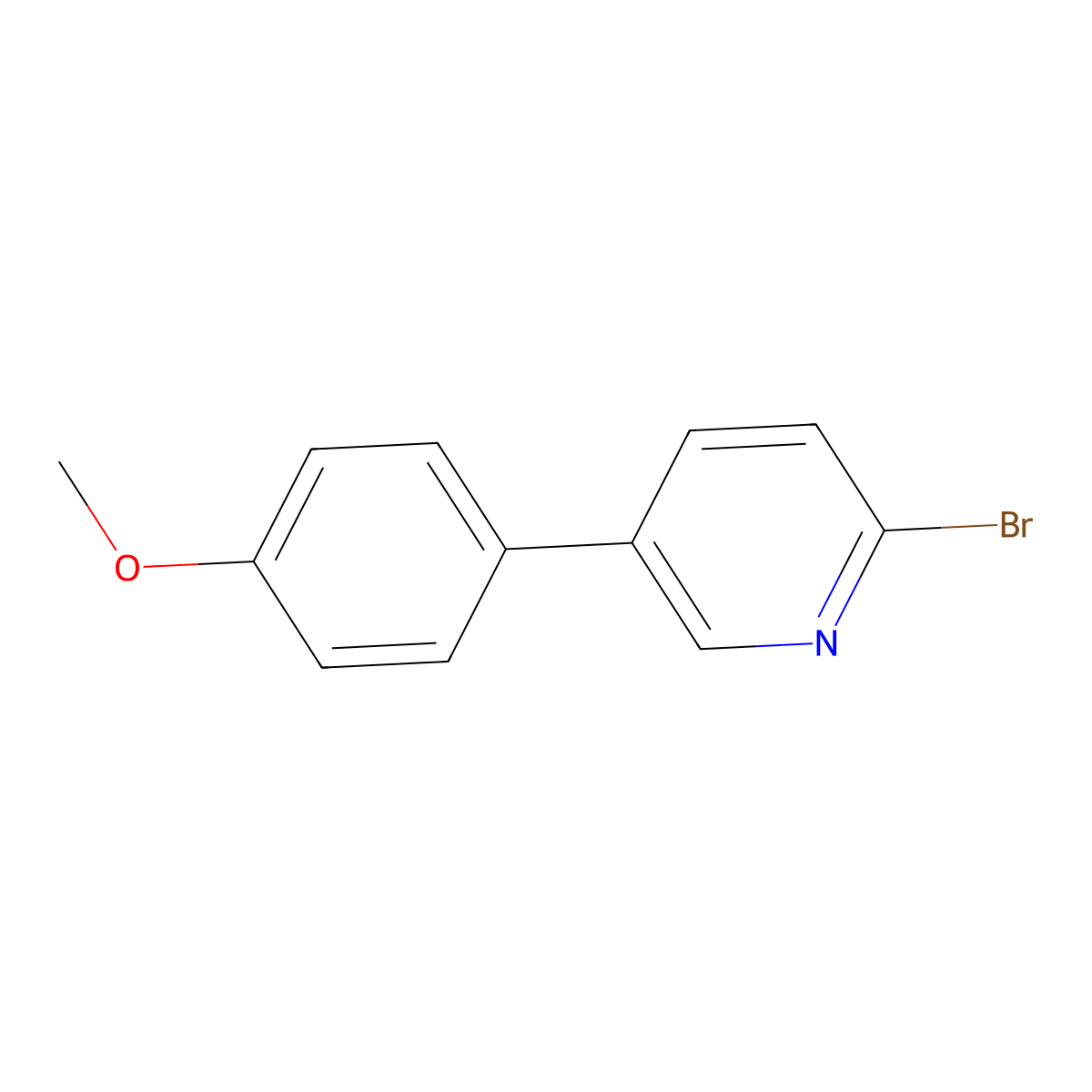 2-Bromo-5-(4-methoxyphenyl)pyridine molecular structure, CAS 608517-43-7