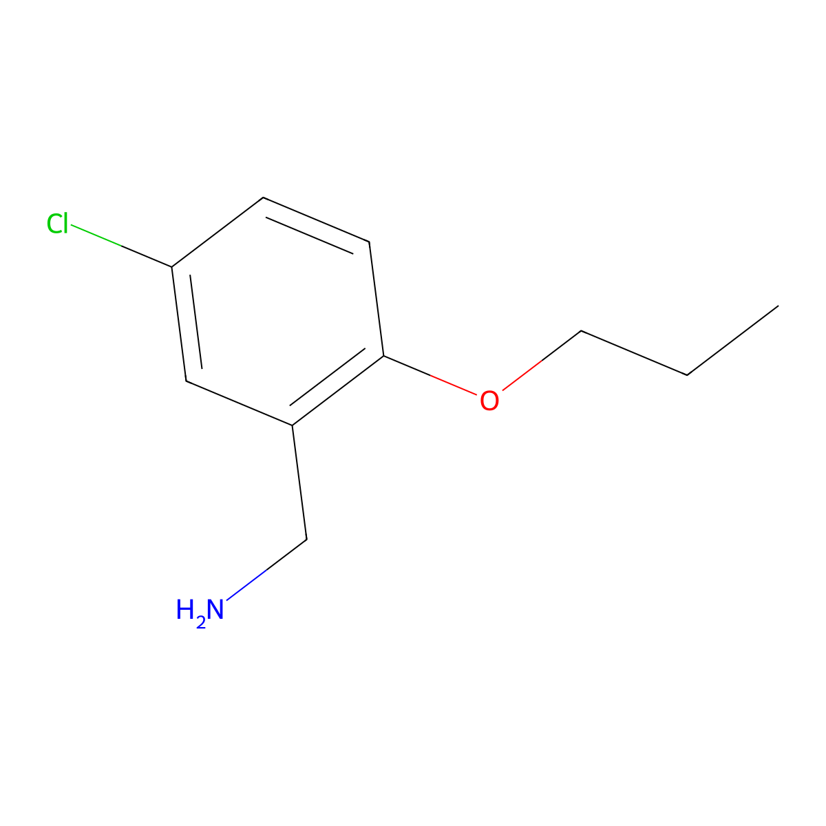 (5-Chloro-2-propoxybenzyl)amine molecular structure, CAS 608524-02-3