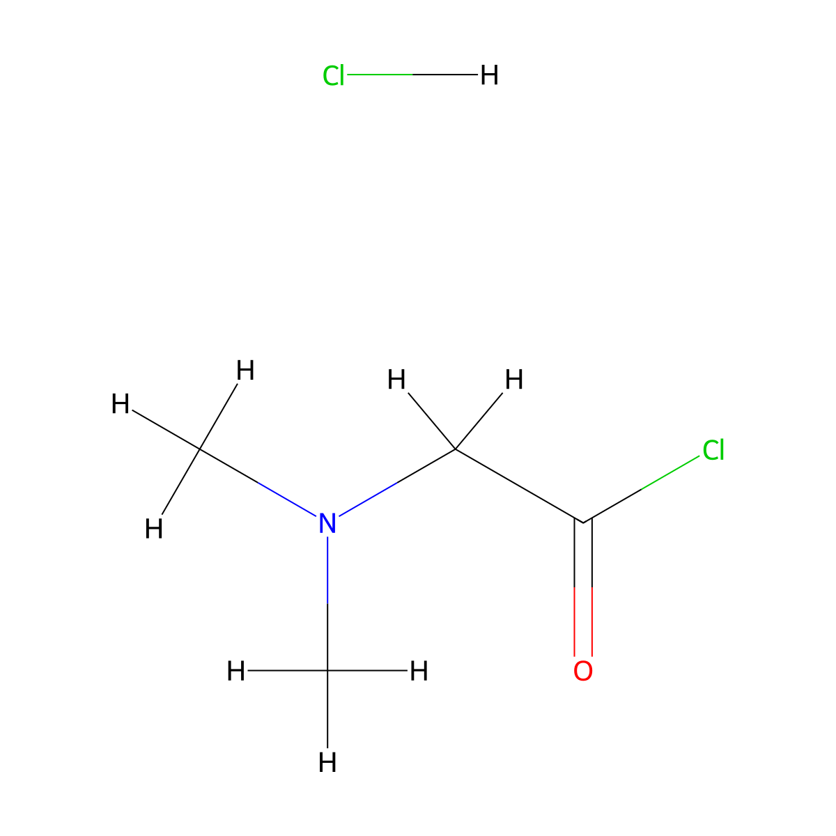 2-(Dimethylamino)acetyl chloride hydrochloride molecular structure, CAS 60853-81-8