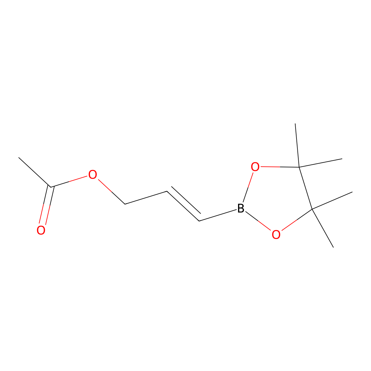 3-(4,4,5,5-Tetramethyl-1,3,2-dioxaborolan-2-yl)allyl acetate molecular structure, CAS 608534-38-9