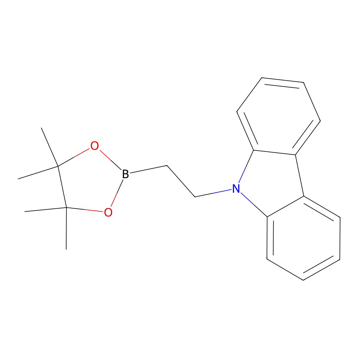 9-[2-(4,4,5,5-Tetramethyl-1,3,2-dioxaborolan-2-yl)ethyl]-9H-carbazole molecular structure, CAS 608534-41-4
