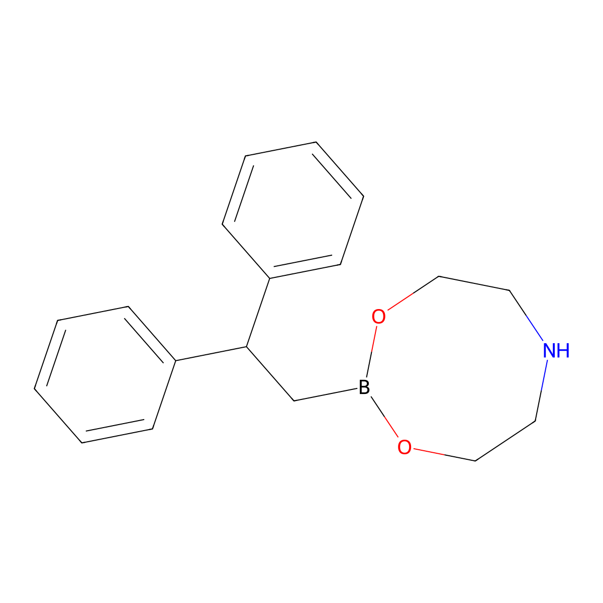 2-(2,2-Diphenylethyl)-1,3,6,2-dioxazaborocane molecular structure, CAS 608534-43-6