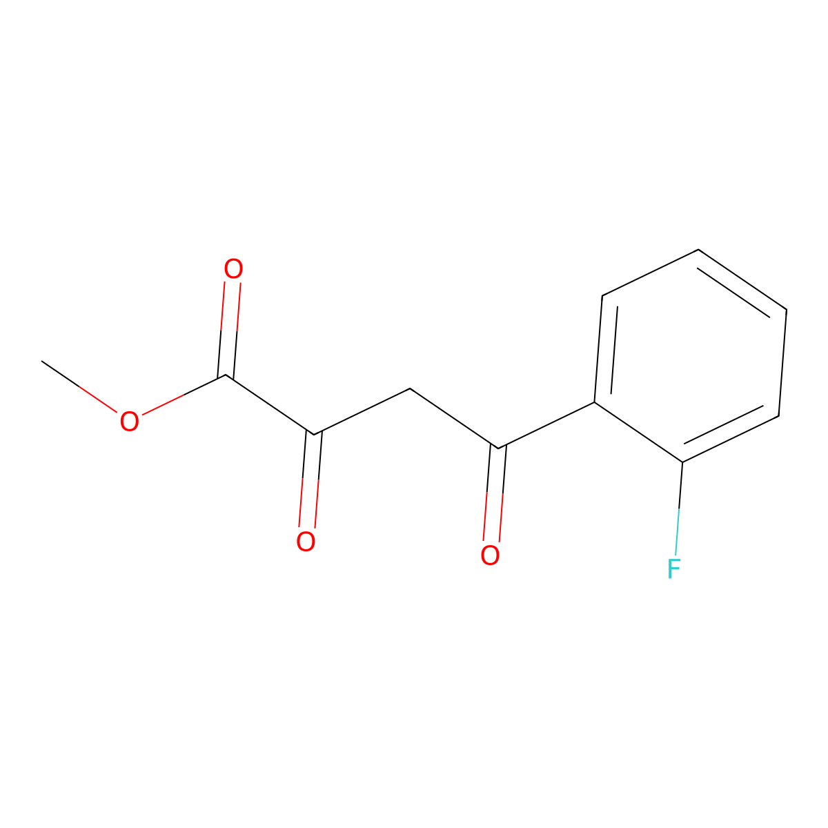 Methyl 4-(2-fluorophenyl)-2,4-dioxobutanoate molecular structure, CAS 608536-99-8