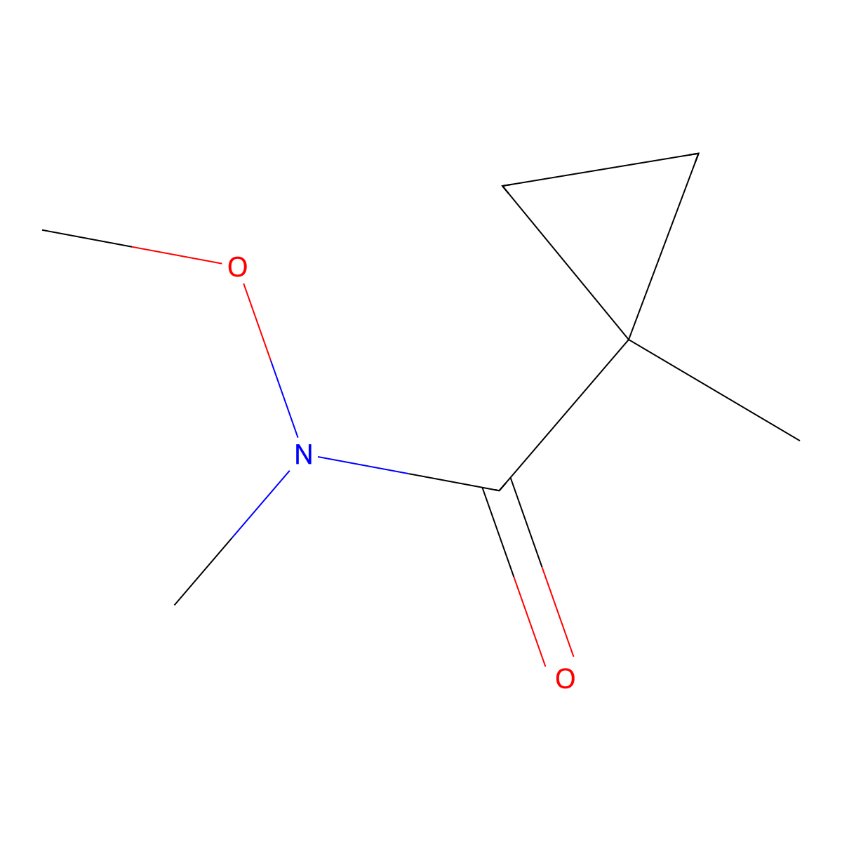 N-Methoxy-N,1-dimethylcyclopropanecarboxamide molecular structure, CAS 608537-49-1