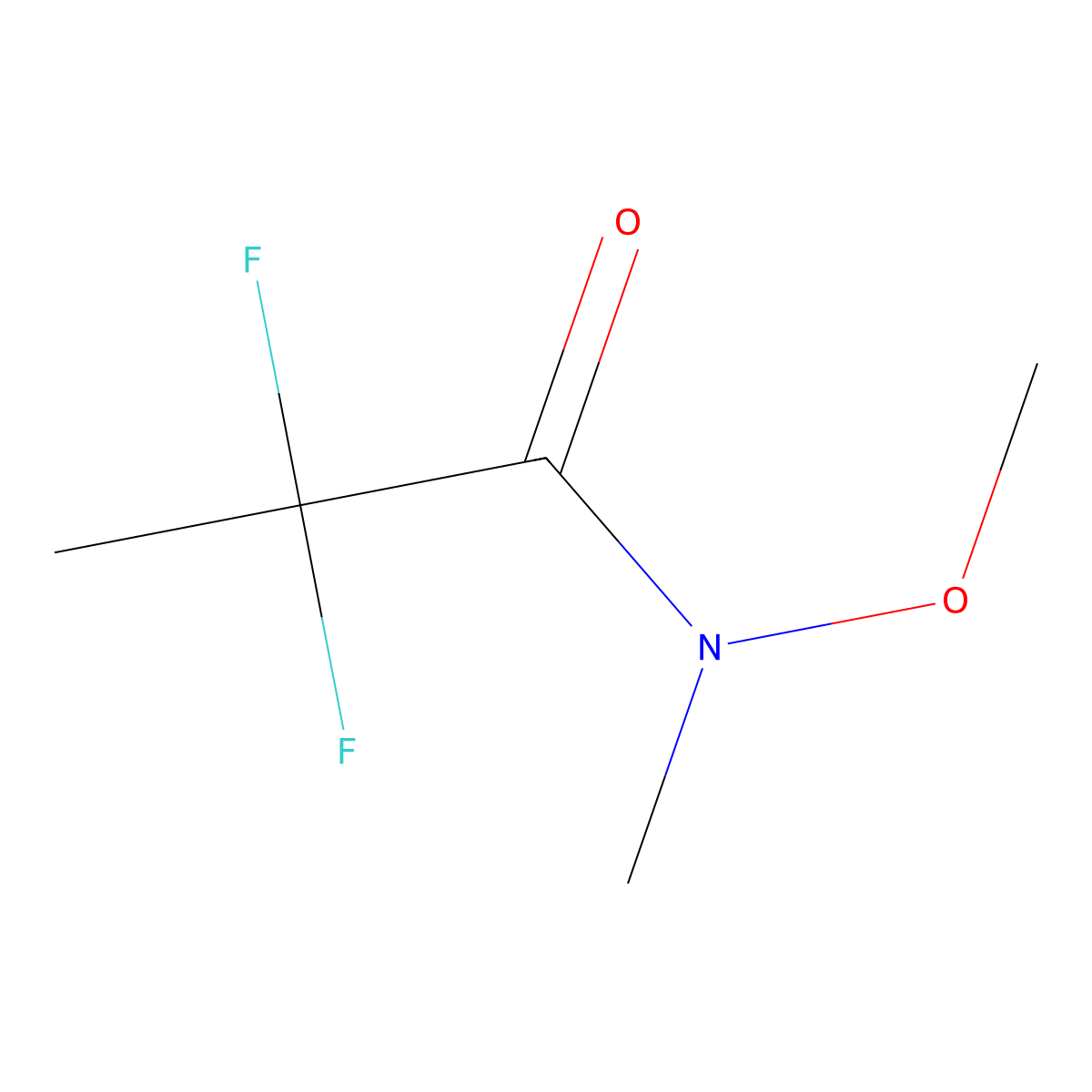 2,2-difluoro-N-methoxy-N-methylpropanamide molecular structure, CAS 608537-54-8