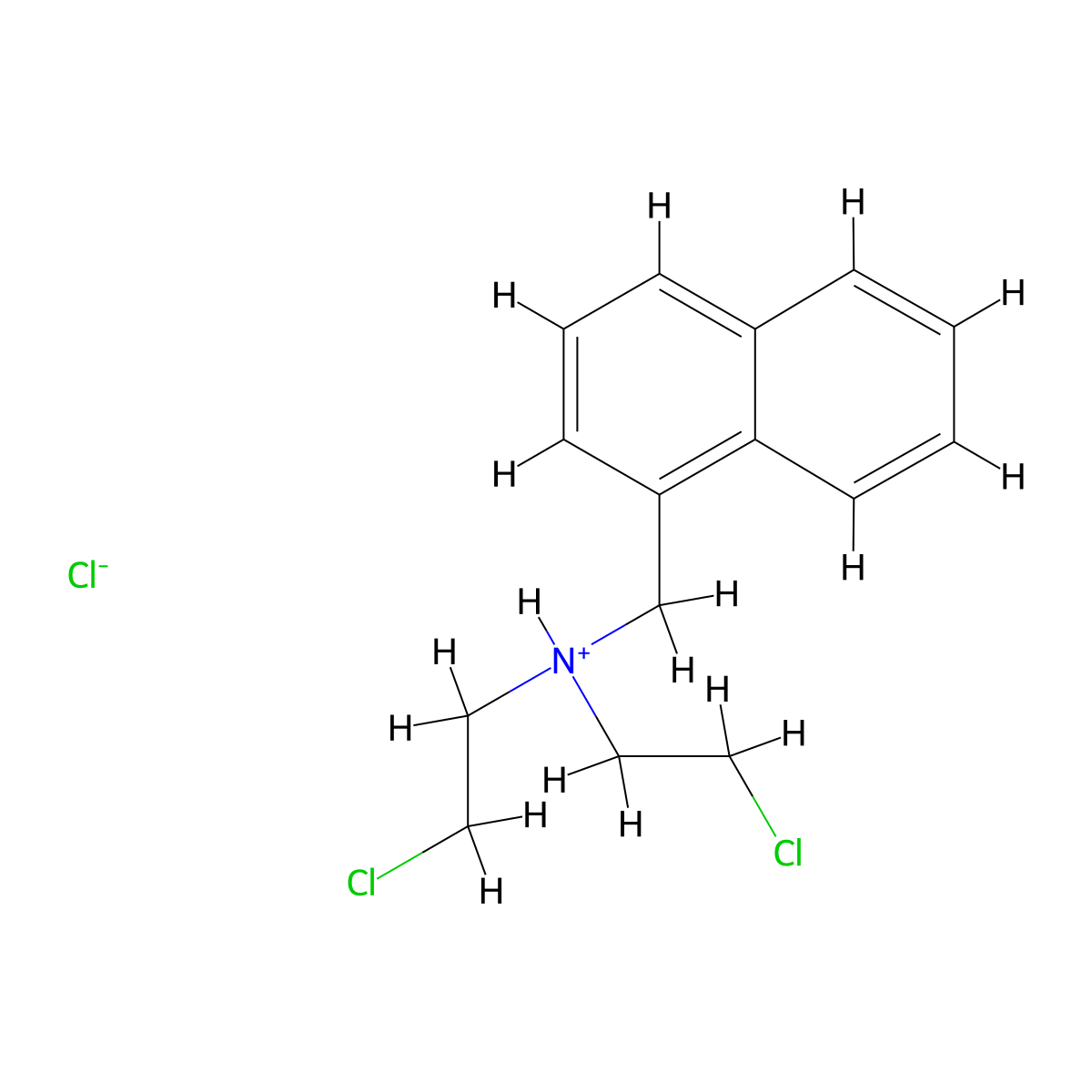 1-Naphthalenemethanamine, N,N-bis(2-chloroethyl)-, hydrochloride molecular structure, CAS 60855-84-7