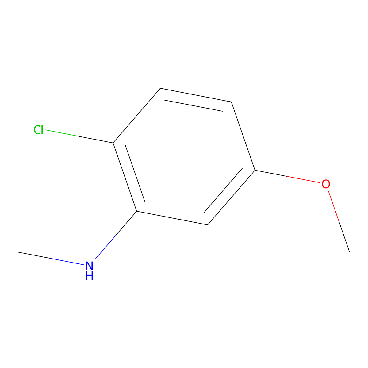 2-chloro-5-methoxy-N-methylaniline molecular structure, CAS 60857-67-2