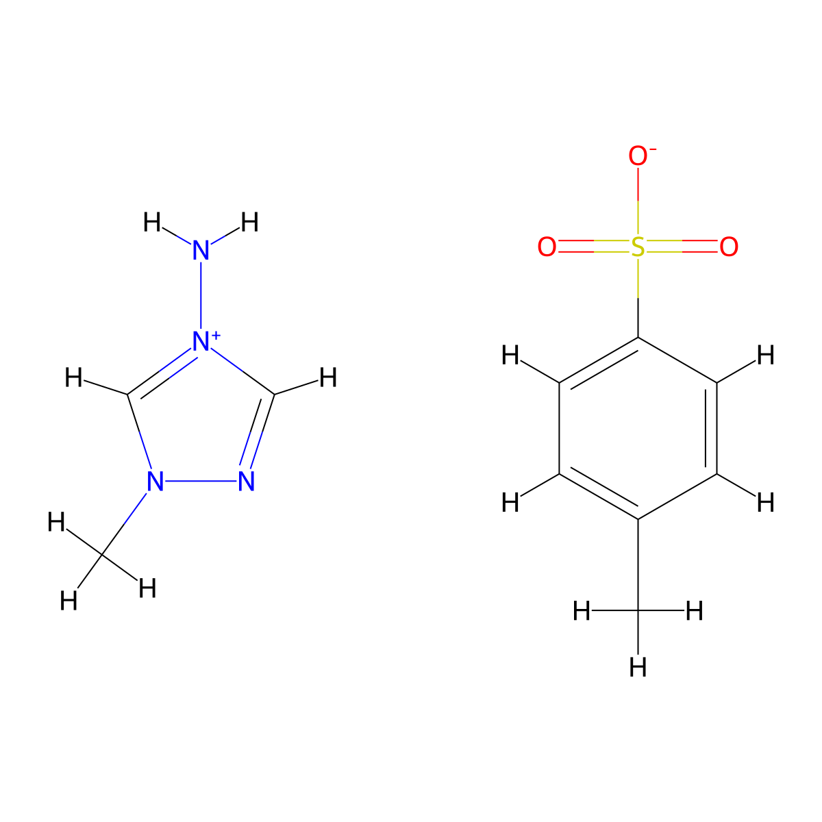 4-Amino-1-methyl-4H-1,2,4-triazol-1-ium 4-methylbenzene-1-sulfonate molecular structure, CAS 6086-02-8