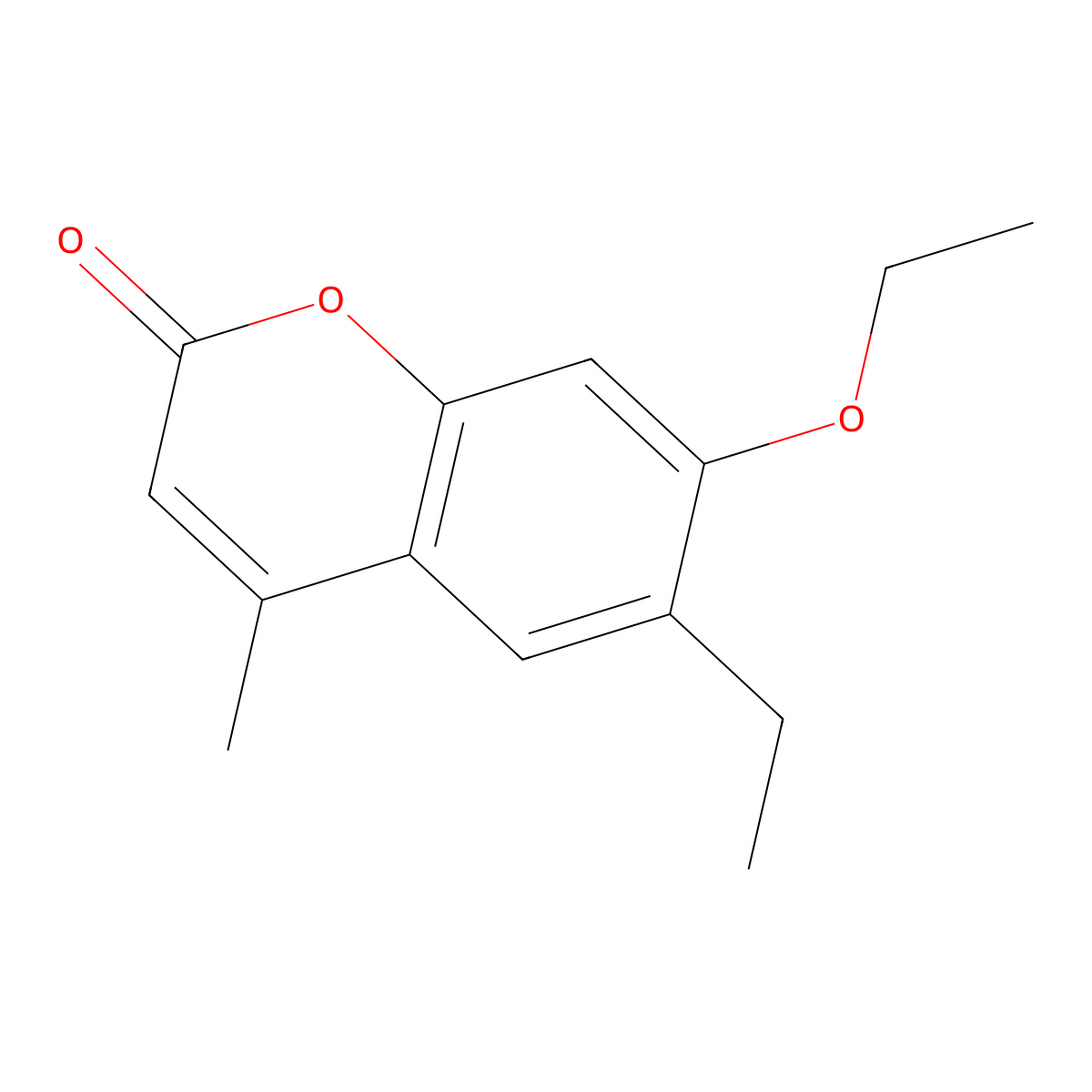 7-ethoxy-6-ethyl-4-methyl-2H-chromen-2-one molecular structure, CAS 6086-07-3