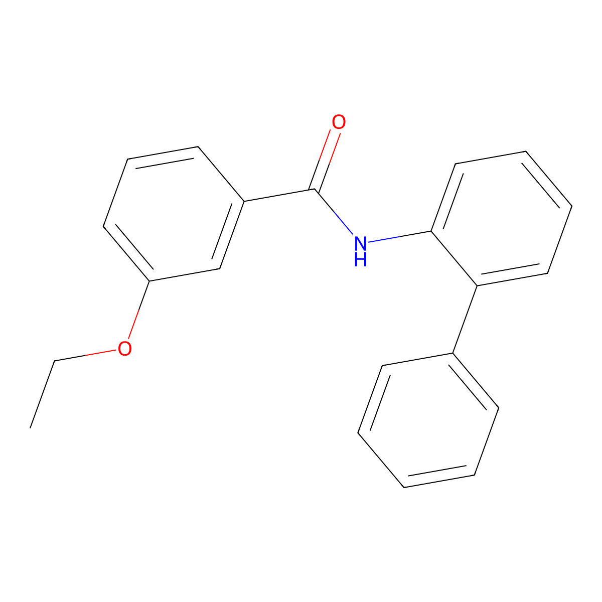 3-ethoxy-N-(2-phenylphenyl)benzamide molecular structure, CAS 6086-26-6