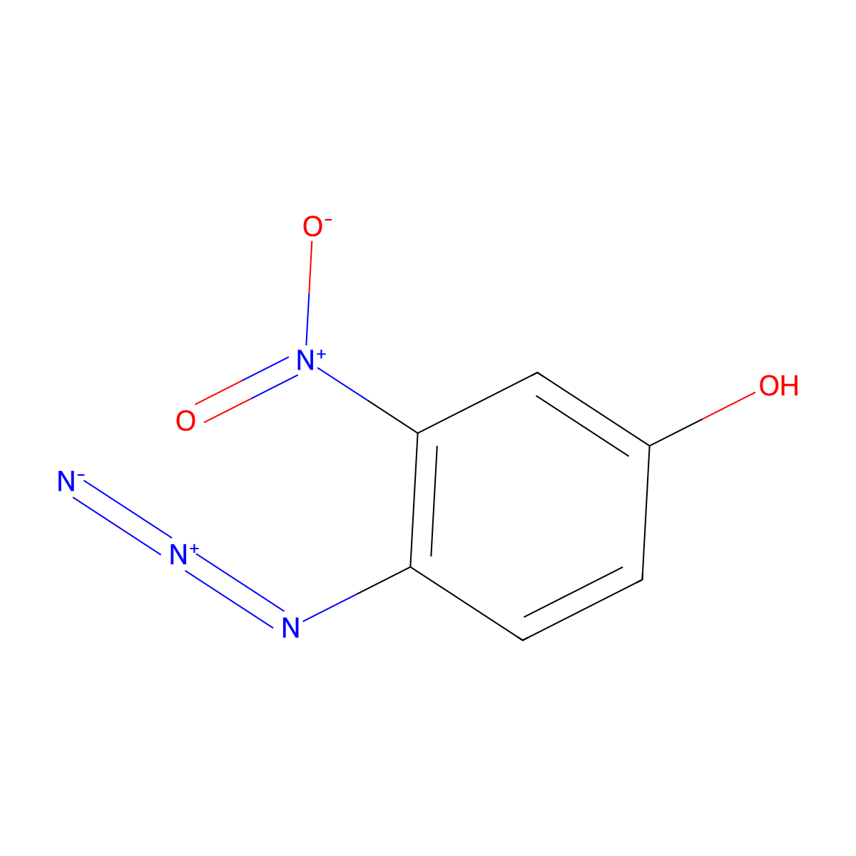 4-Azido-3-nitrophenol molecular structure, CAS 6086-33-5