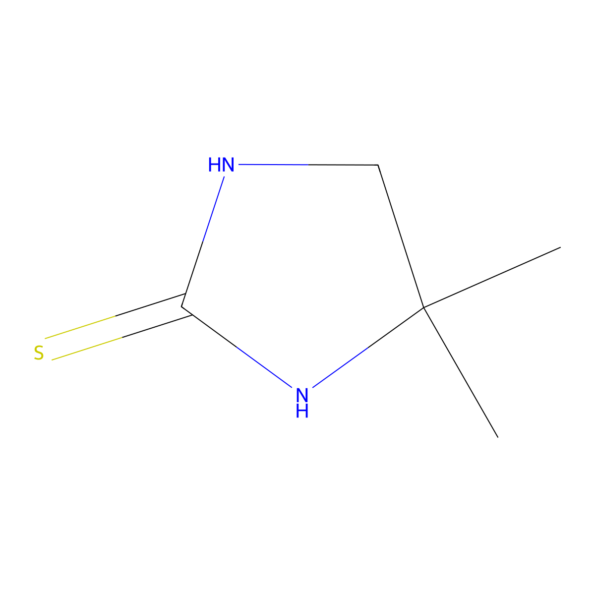4,4-Dimethyl-2-imidazolidinethione molecular structure, CAS 6086-42-6