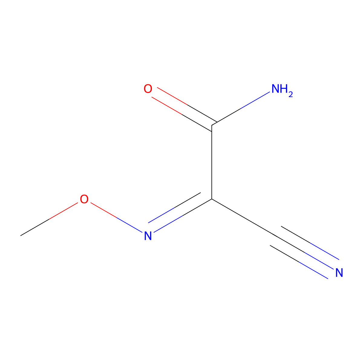 2-Cyano-2-(methoxyimino)acetamide molecular structure, CAS 60860-24-4