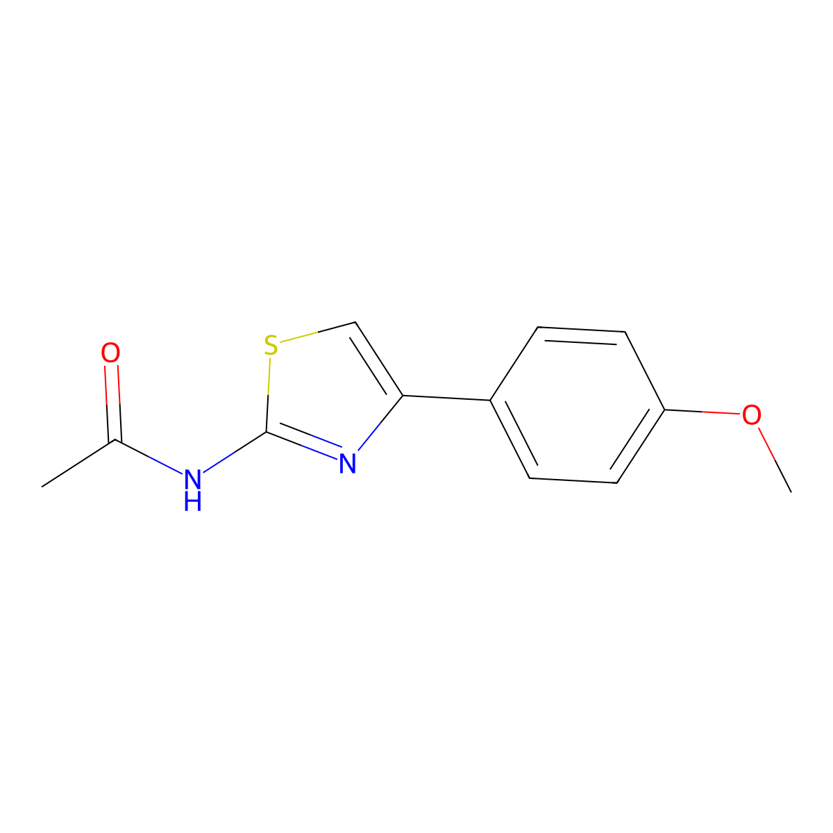N-[4-(4-methoxyphenyl)-1,3-thiazol-2-yl]acetamide molecular structure, CAS 60867-76-7