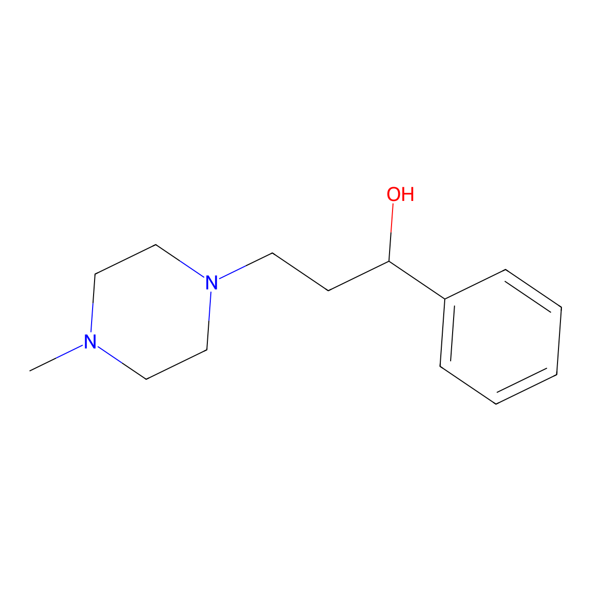 3-(4-Methylpiperazin-1-yl)-1-phenylpropan-1-ol molecular structure, CAS 60867-91-6