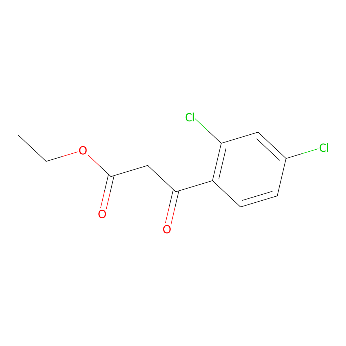 Ethyl 3-(2,4-dichlorophenyl)-3-oxopropanoate molecular structure, CAS 60868-41-9