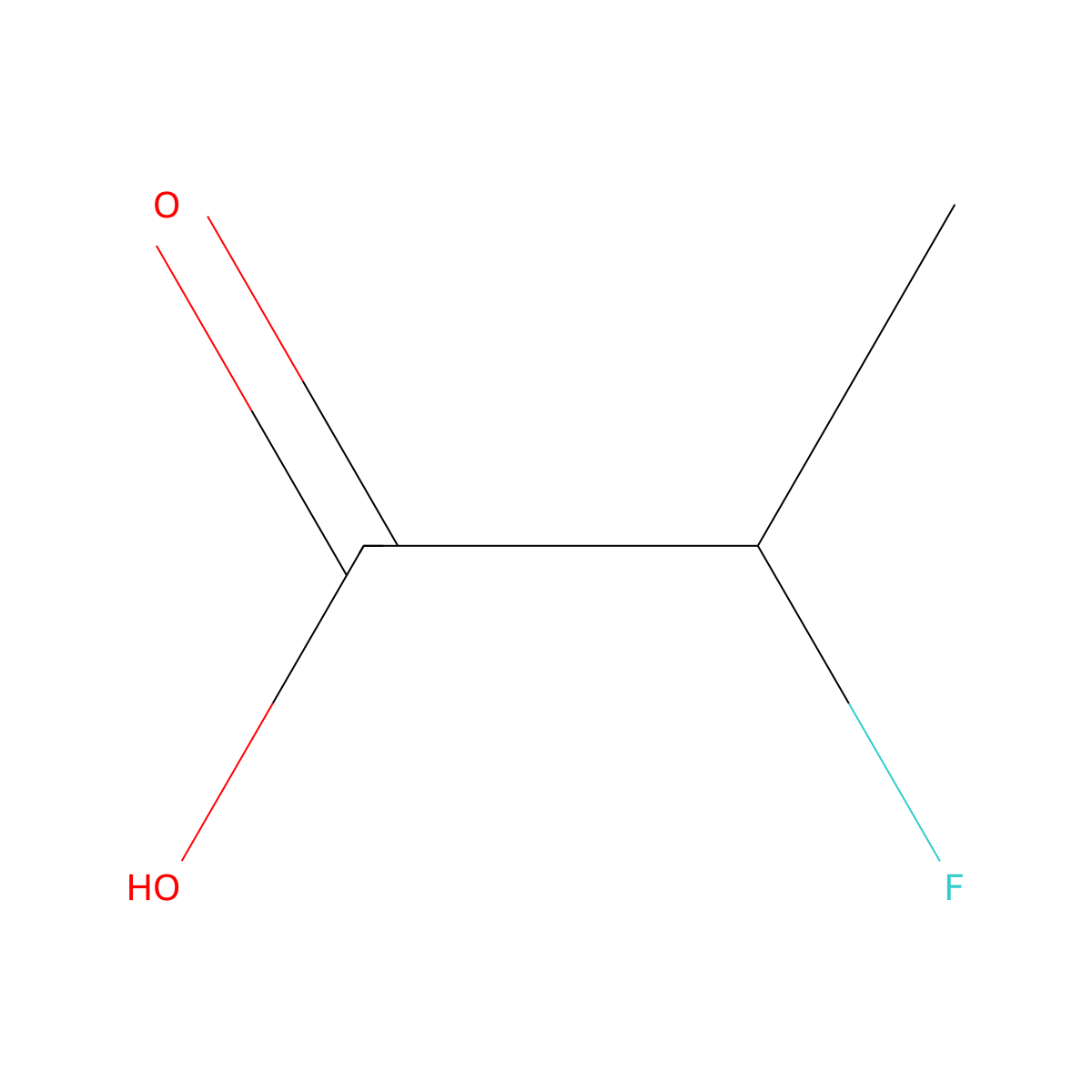 2-Fluoropropionic acid molecular structure, CAS 6087-13-4