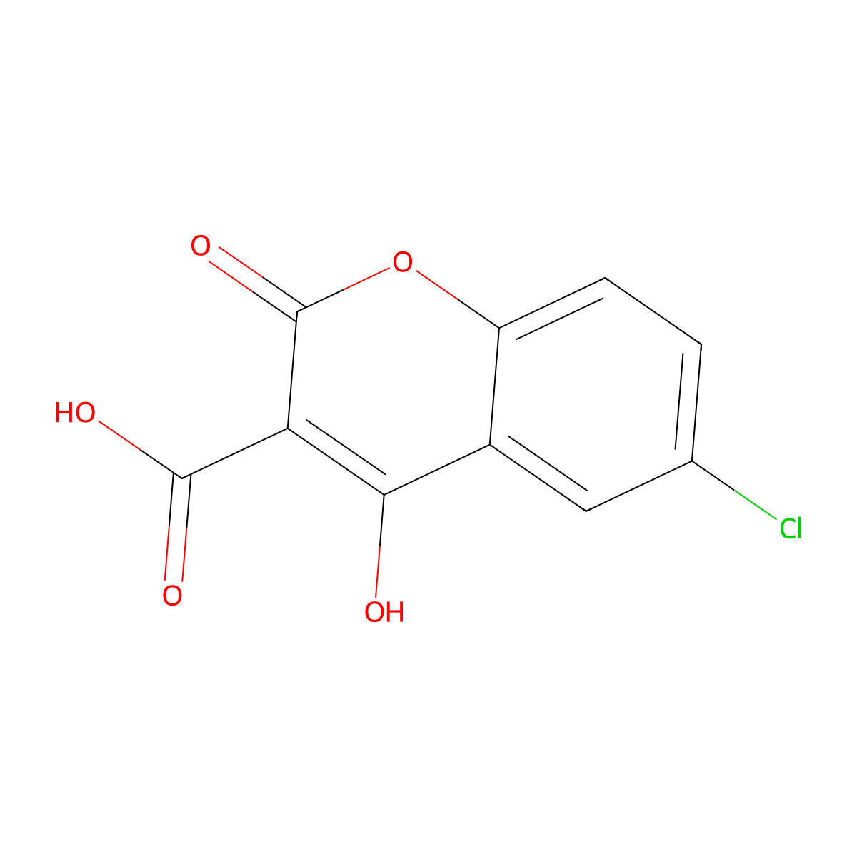 6-Chloro-4-hydroxy-2-oxo-2H-chromene-3-carboxylic acid molecular structure, CAS 6087-63-4