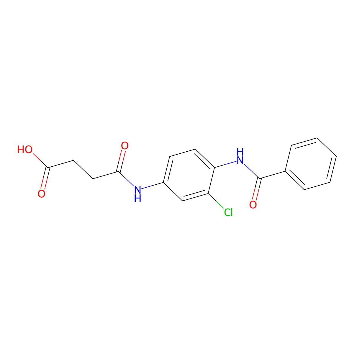 4-{[4-(Benzoylamino)-3-chlorophenyl]amino}-4-oxobutanoic acid molecular structure, CAS 60870-17-9