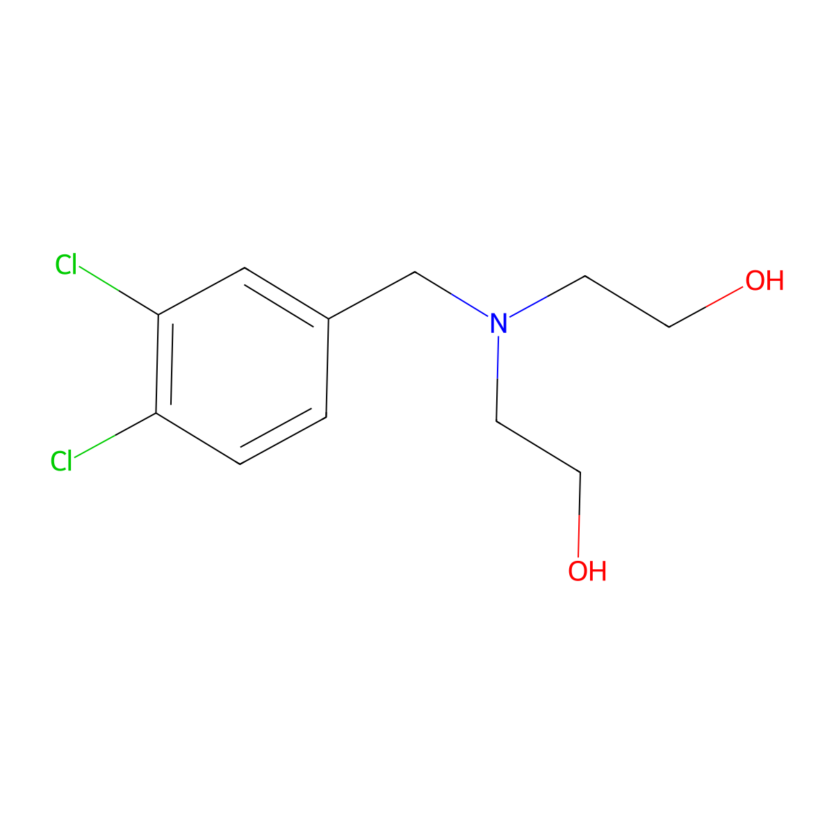 2-[(3,4-Dichlorophenyl)methyl-(2-hydroxyethyl)amino]ethanol molecular structure, CAS 60876-94-0