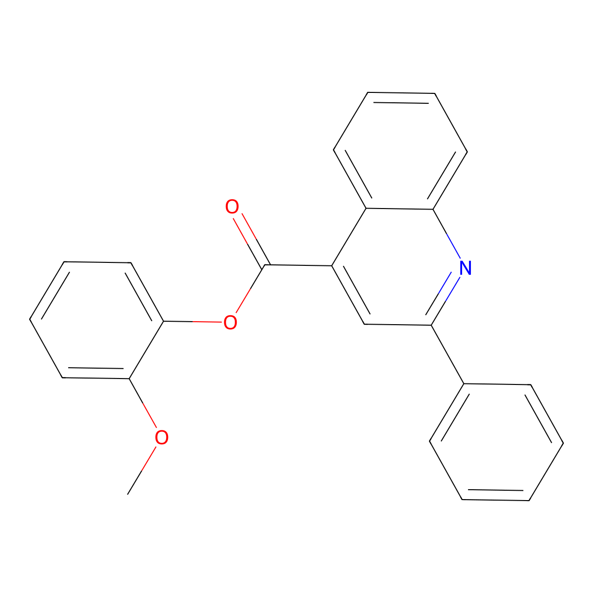 Guaiacol cinchophenate molecular structure, CAS 60883-69-4