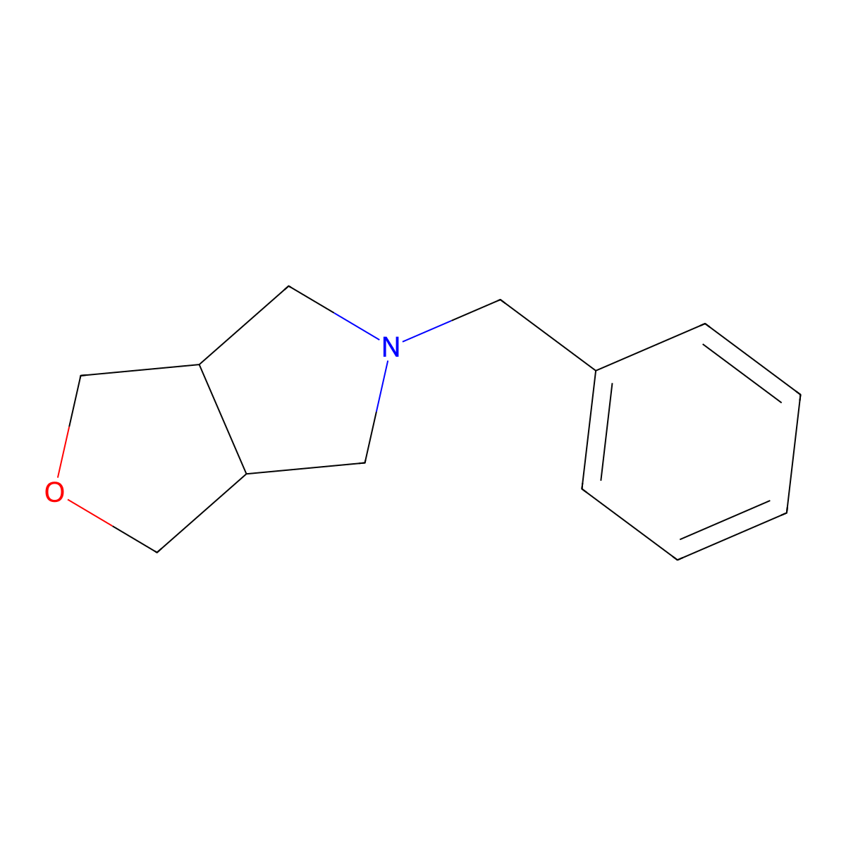 5-benzylhexahydro-1H-furo[3,4-c]pyrrole molecular structure, CAS 60889-30-7