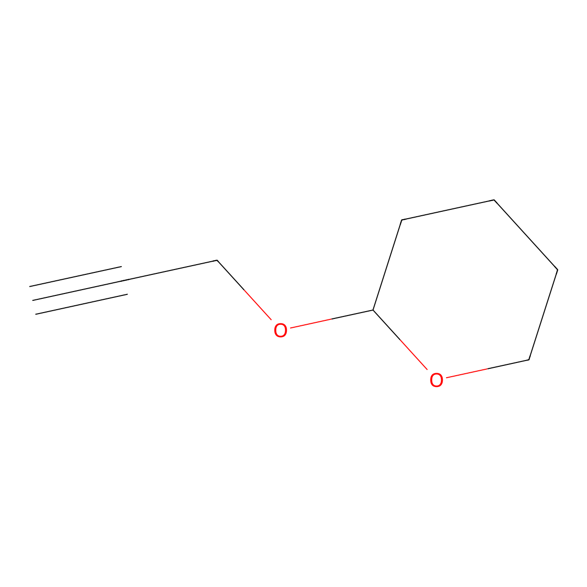 Tetrahydro-2-(2-propynyloxy)-2H-pyran molecular structure, CAS 6089-04-9