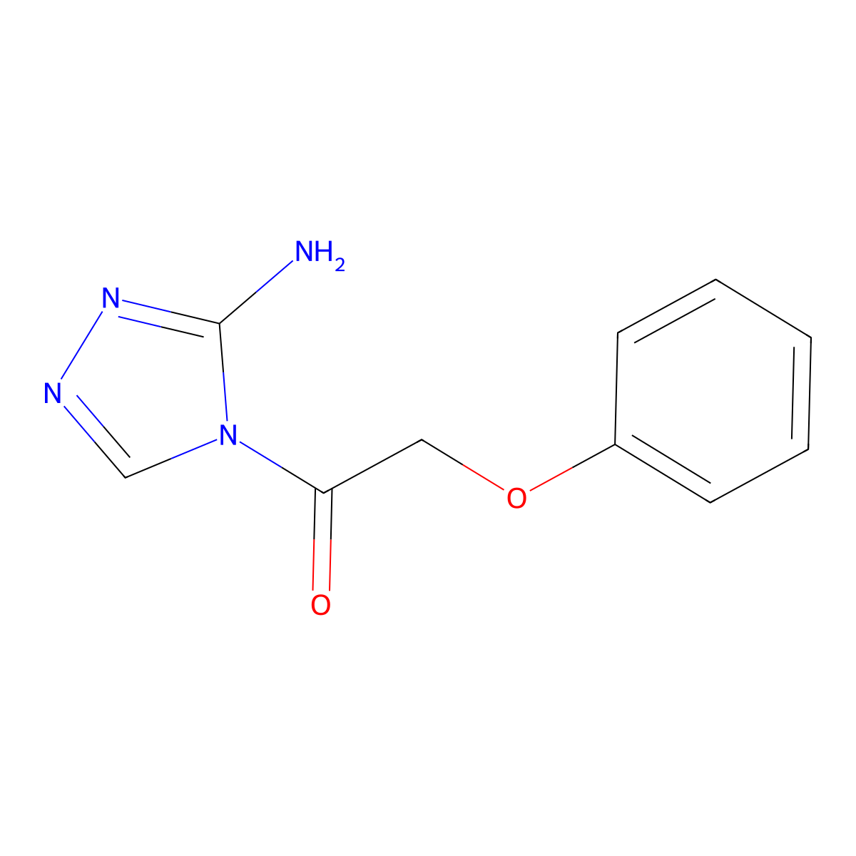 1-(3-Amino-1,2,4-triazol-4-yl)-2-phenoxyethanone molecular structure, CAS 6089-70-9