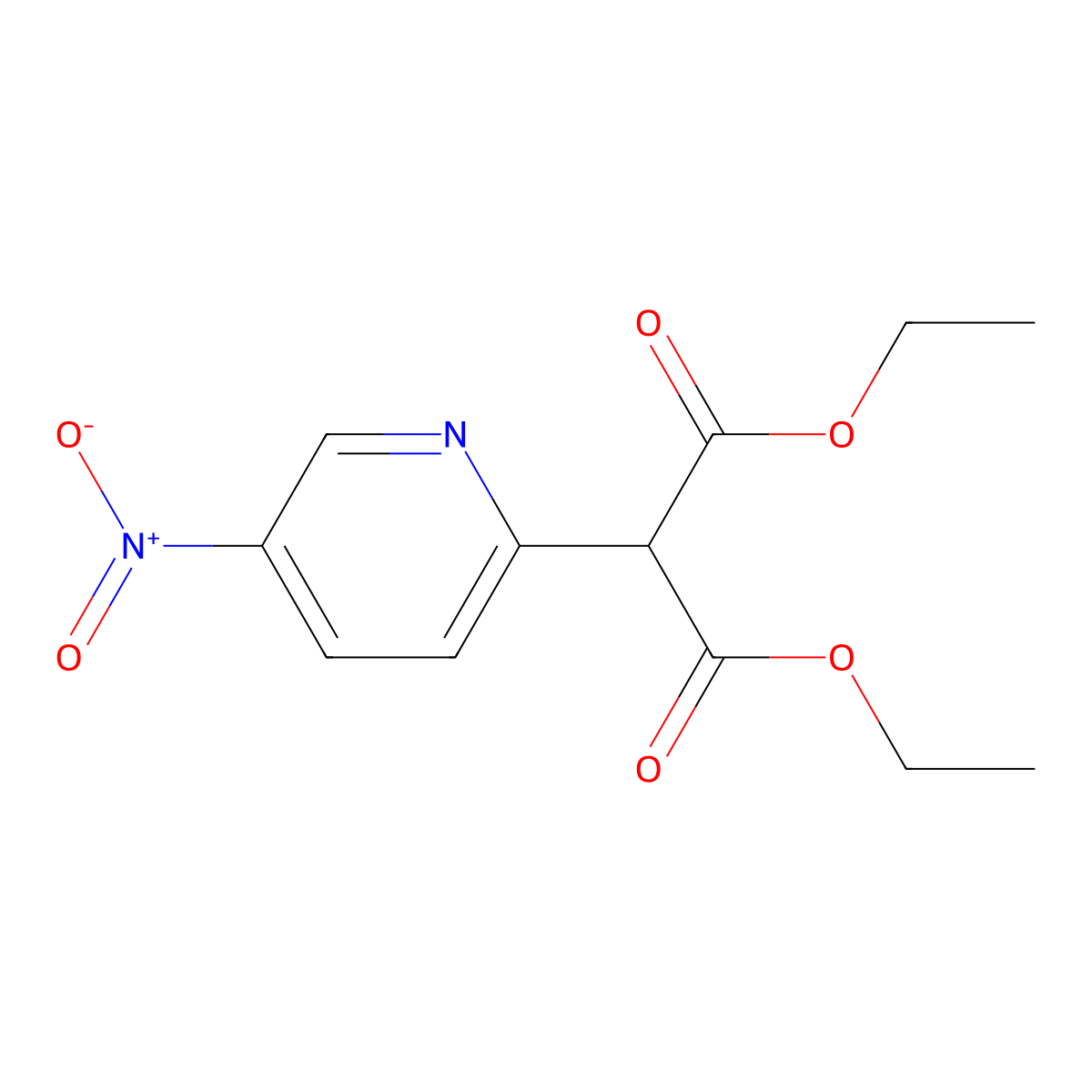 Diethyl 2-(5-nitropyridin-2-yl)malonate molecular structure, CAS 60891-70-5