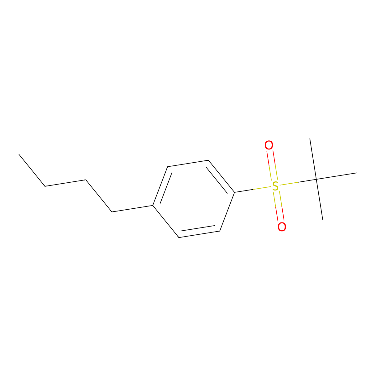 Benzene, 1-butyl-4-[(1,1-dimethylethyl)sulfonyl]- molecular structure, CAS 60891-79-4