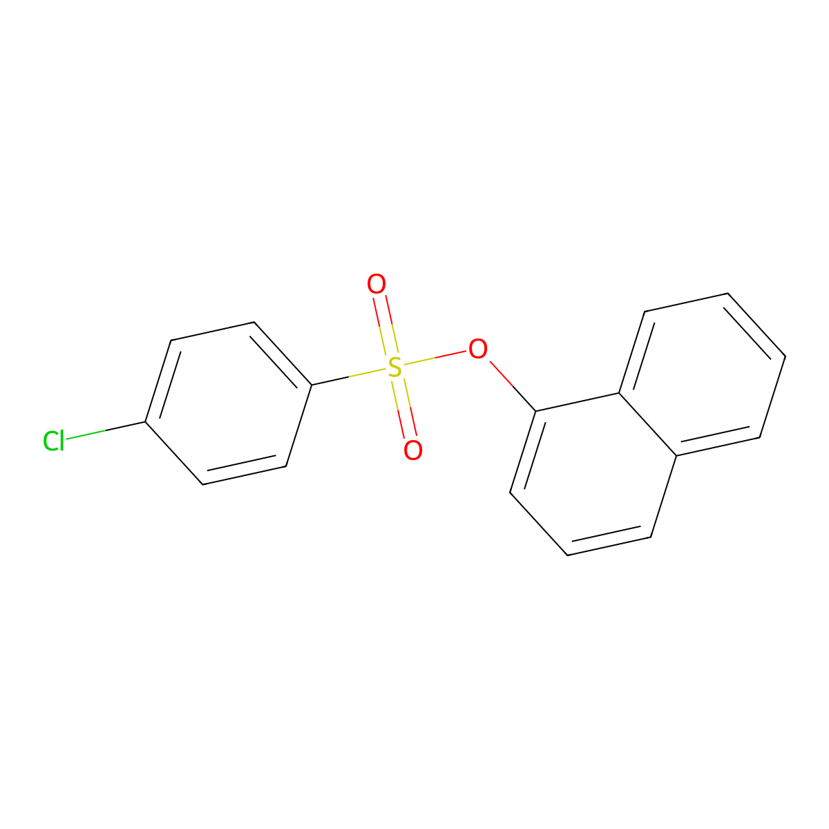 Naphthalen-1-yl 4-chlorobenzenesulfonate molecular structure, CAS 60893-36-9