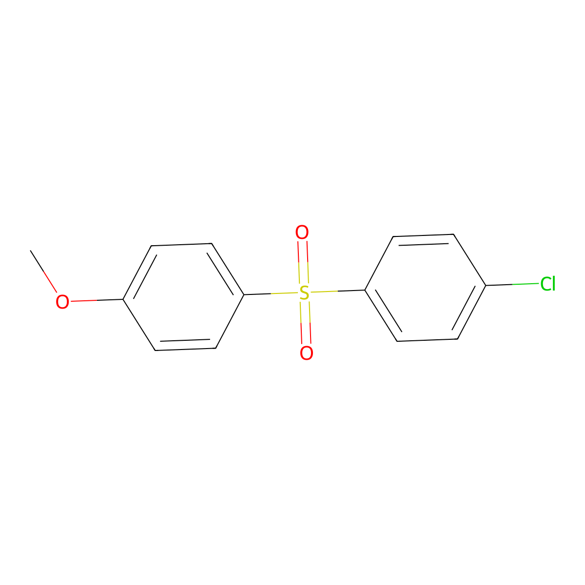 1-Chloro-4-((4-methoxyphenyl)sulfonyl)benzene molecular structure, CAS 60893-38-1