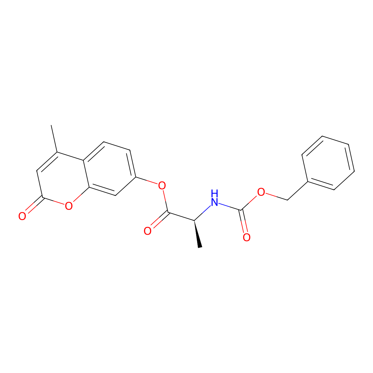 4-methyl-2-oxo-2H-chromen-7-yl (2S)-2-{[(benzyloxy)carbonyl]amino}propanoate molecular structure, CAS 60894-50-0