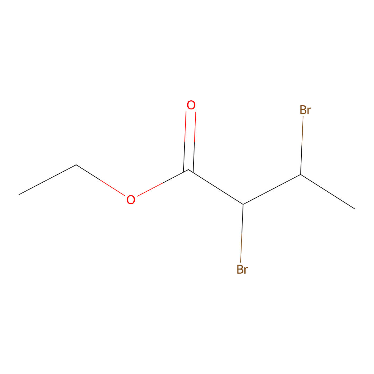 Butanoic acid, 2,3-dibromo-, ethyl ester molecular structure, CAS 609-11-0