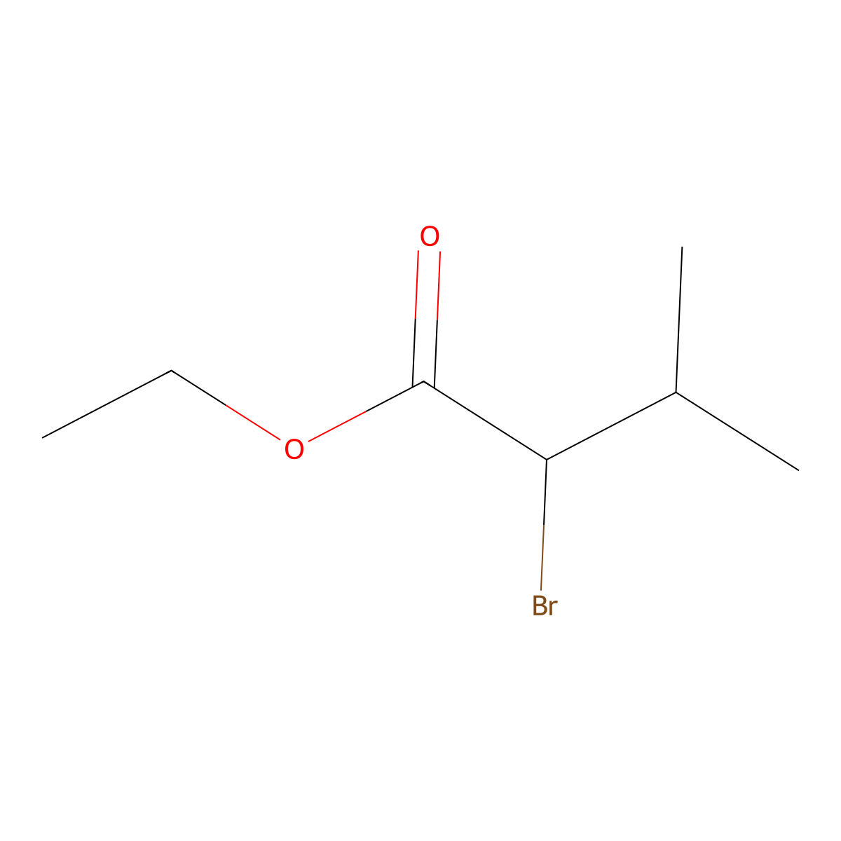 Ethyl 2-bromoisovalerate molecular structure, CAS 609-12-1