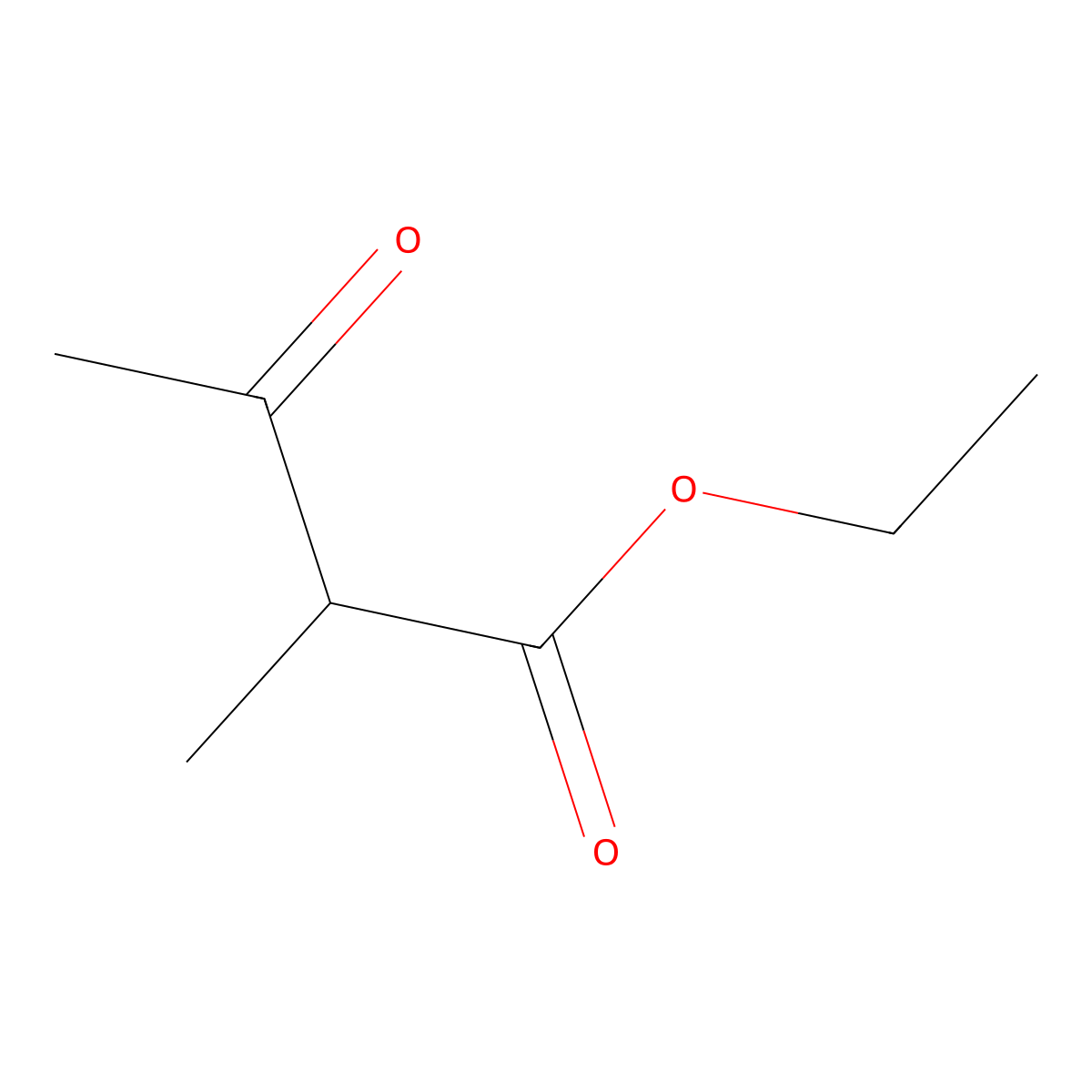 Ethyl 2-methylacetoacetate molecular structure, CAS 609-14-3