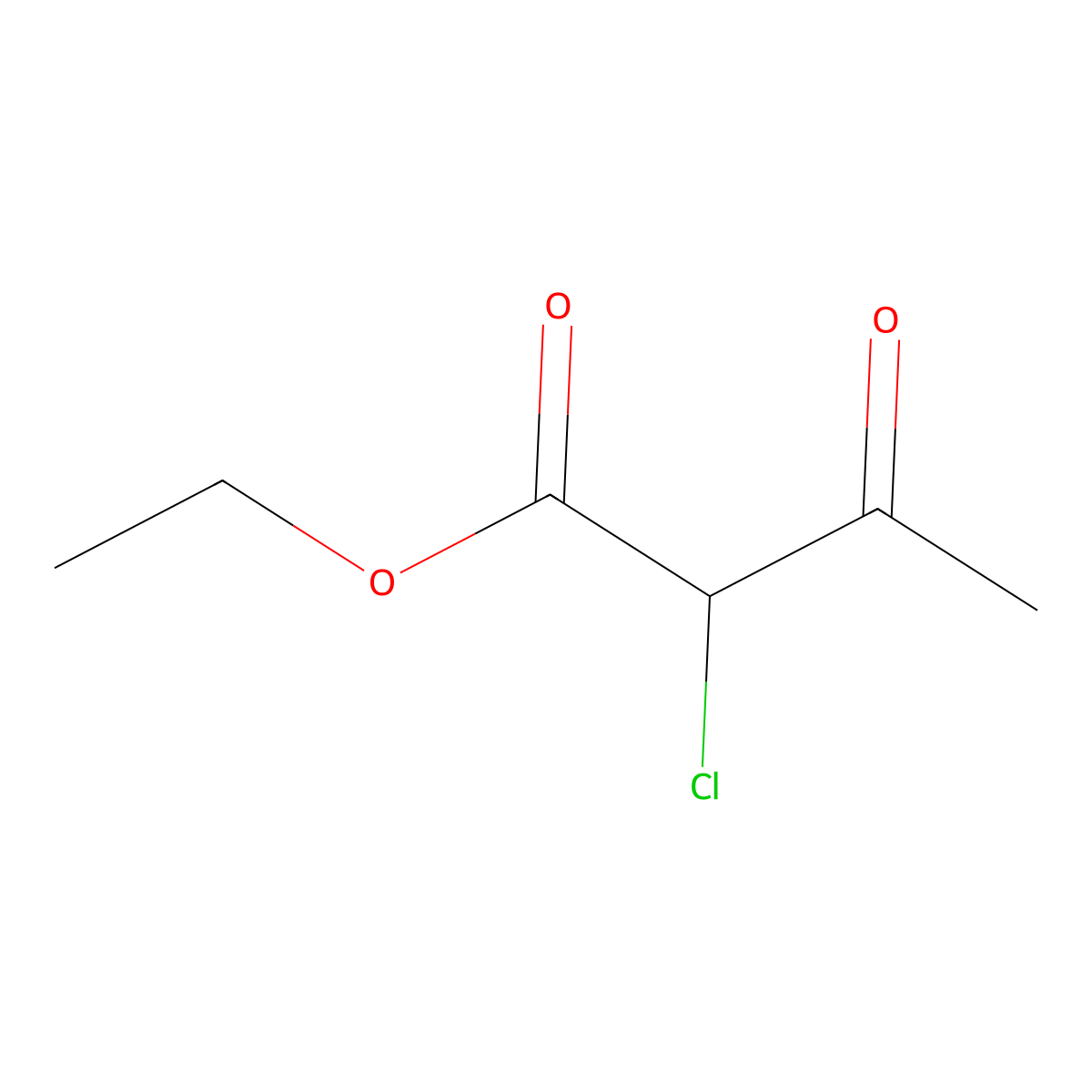 Ethyl 2-chloroacetoacetate molecular structure, CAS 609-15-4