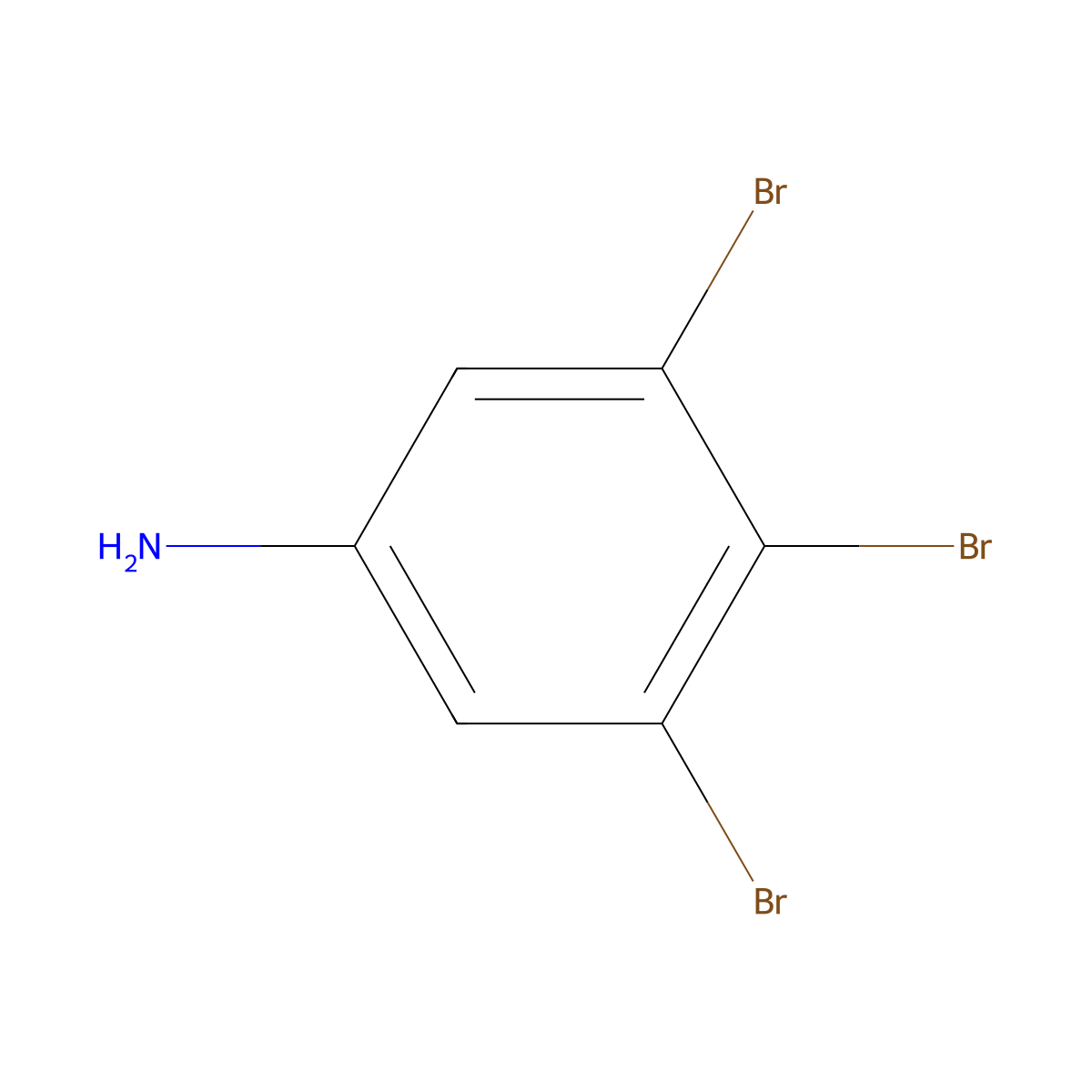 Benzenamine, 3,4,5-tribromo- molecular structure, CAS 609-16-5