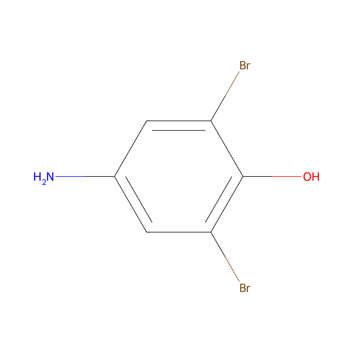 4-Amino-2,6-dibromophenol molecular structure, CAS 609-21-2
