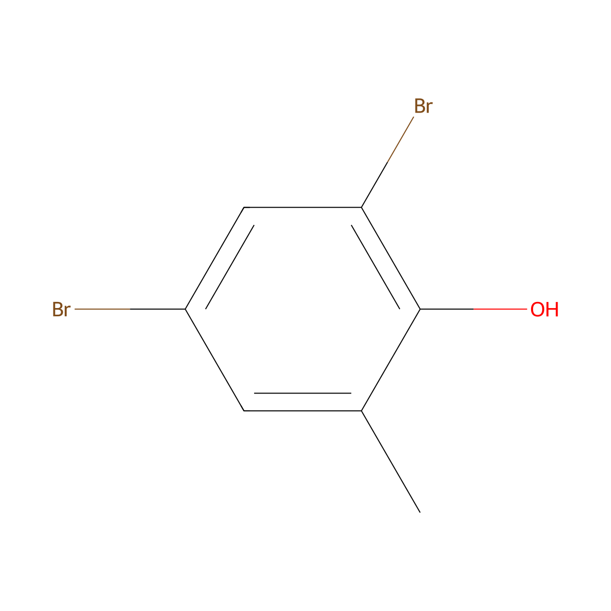 2,4-Dibromo-6-methylphenol molecular structure, CAS 609-22-3