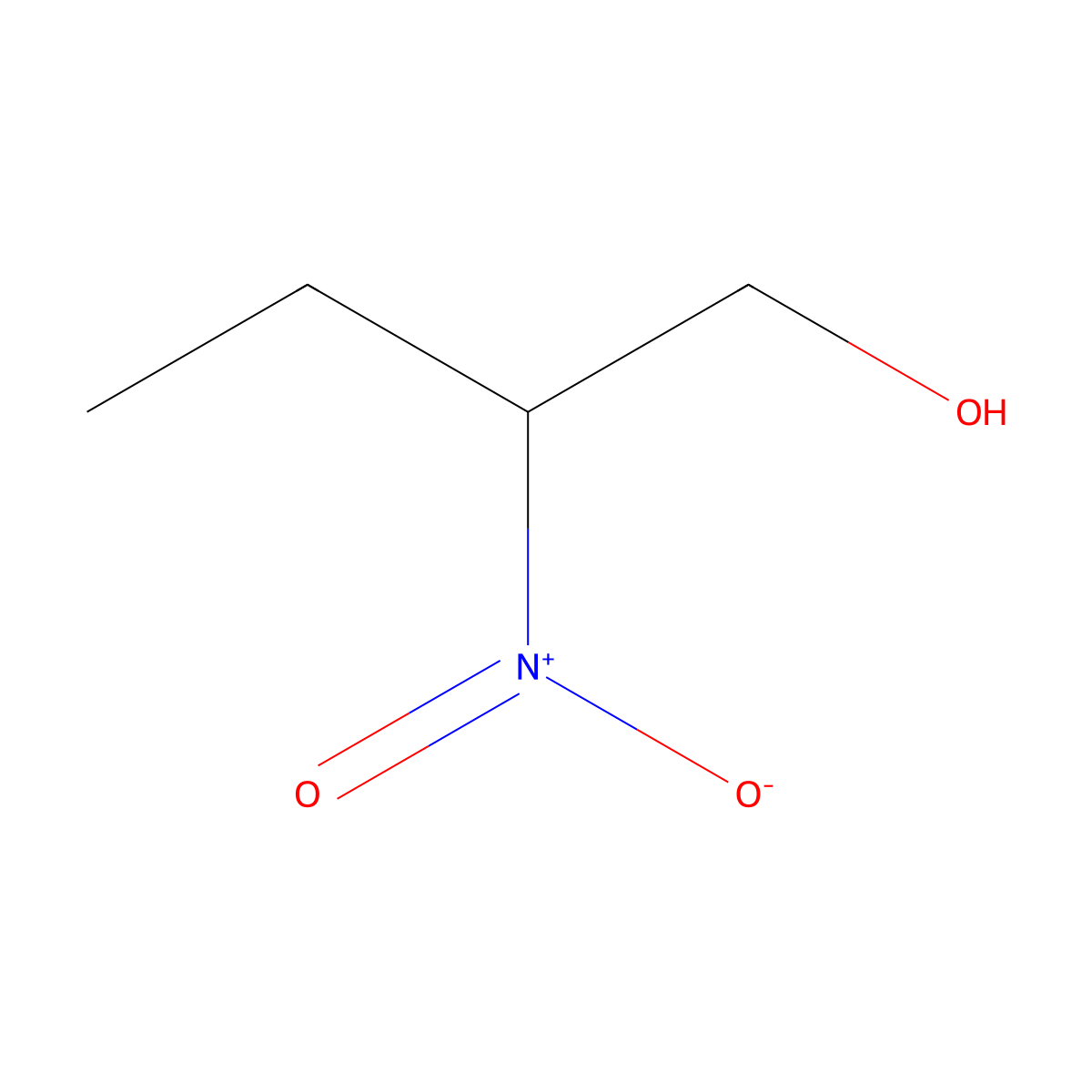 2-Nitro-1-butanol molecular structure, CAS 609-31-4