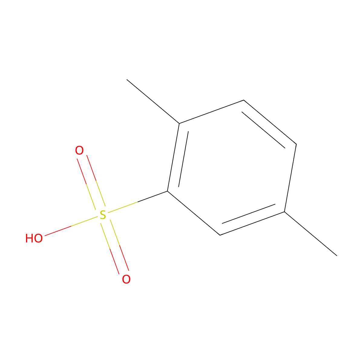 2,5-Dimethylbenzenesulfonic acid molecular structure, CAS 609-54-1