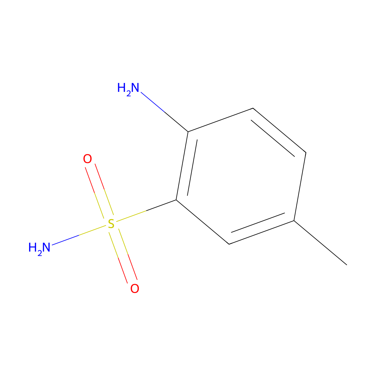 2-Amino-5-methylbenzenesulfonamide molecular structure, CAS 609-55-2