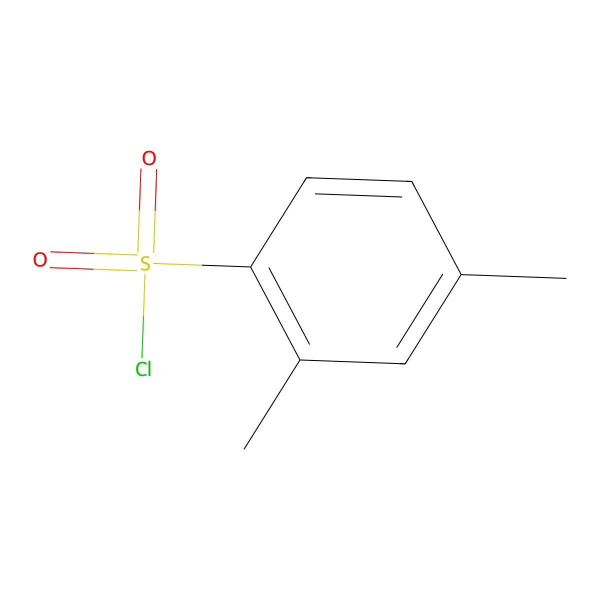Benzenesulfonyl chloride, 2,4-dimethyl- molecular structure, CAS 609-60-9